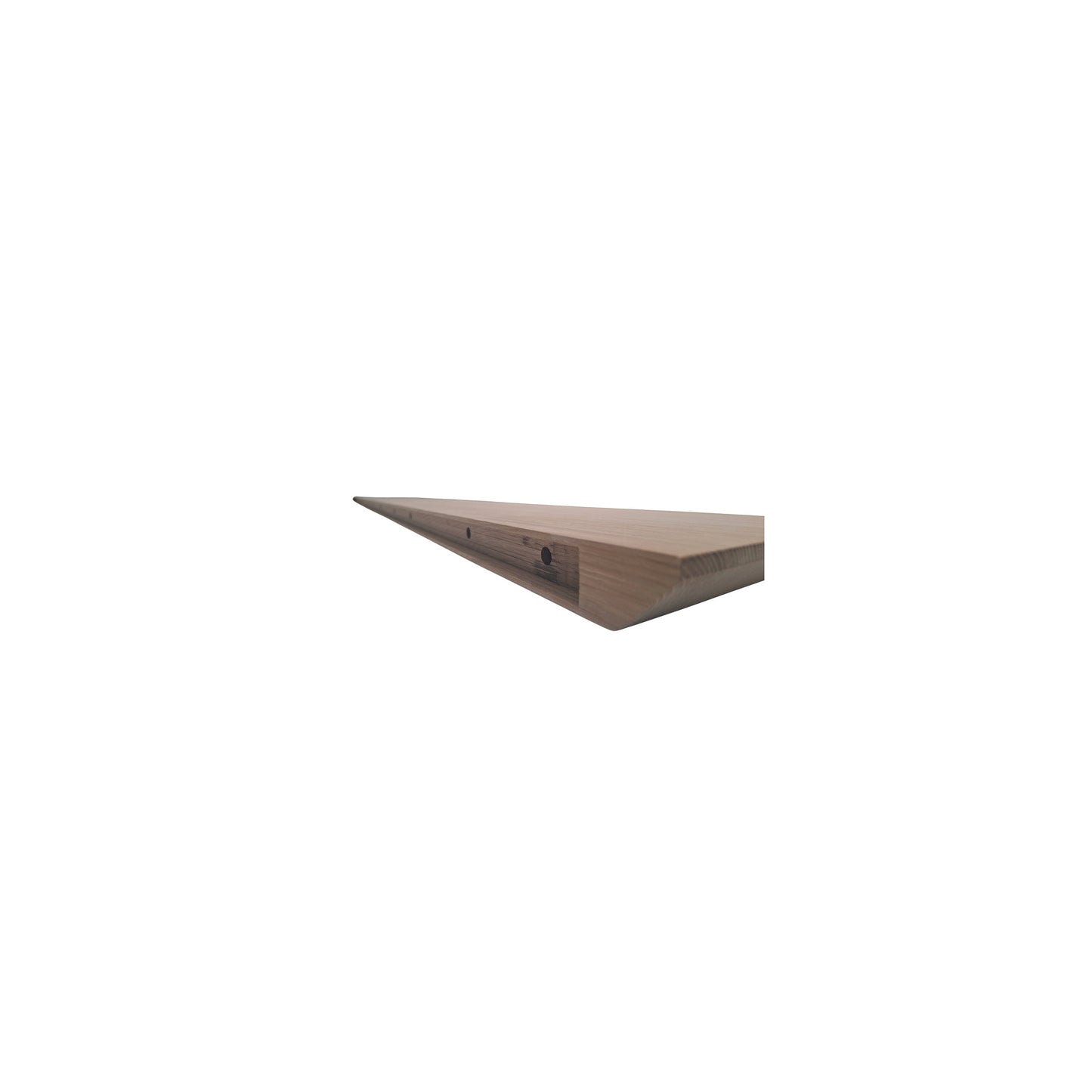 Wandplank eikenhout verjongd met ronde hoeken