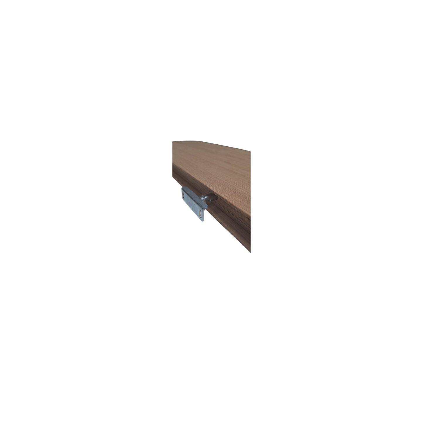 Wandplank eikenhout verjongd met ronde hoeken