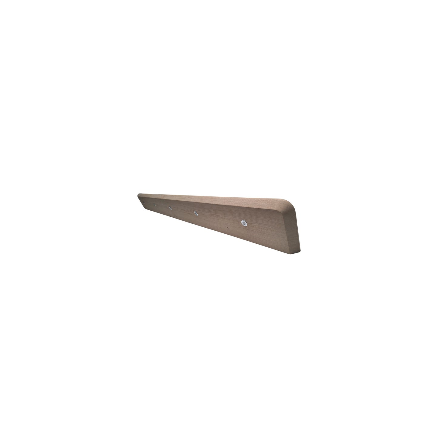 Wandplank eikenhout verjongd met ronde hoeken