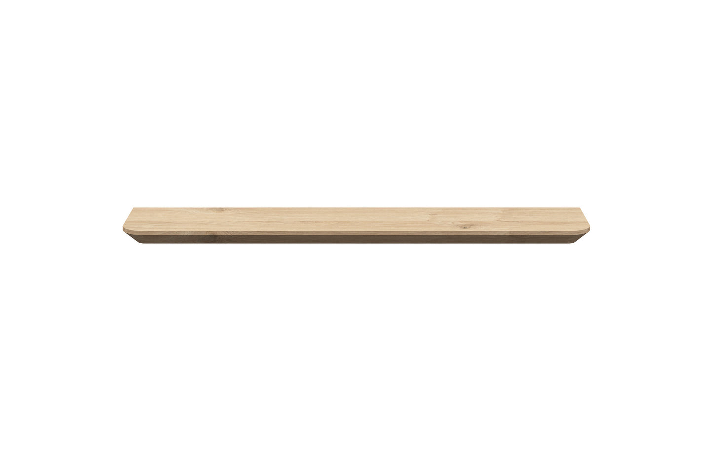 Wandplank eikenhout verjongd met ronde hoeken