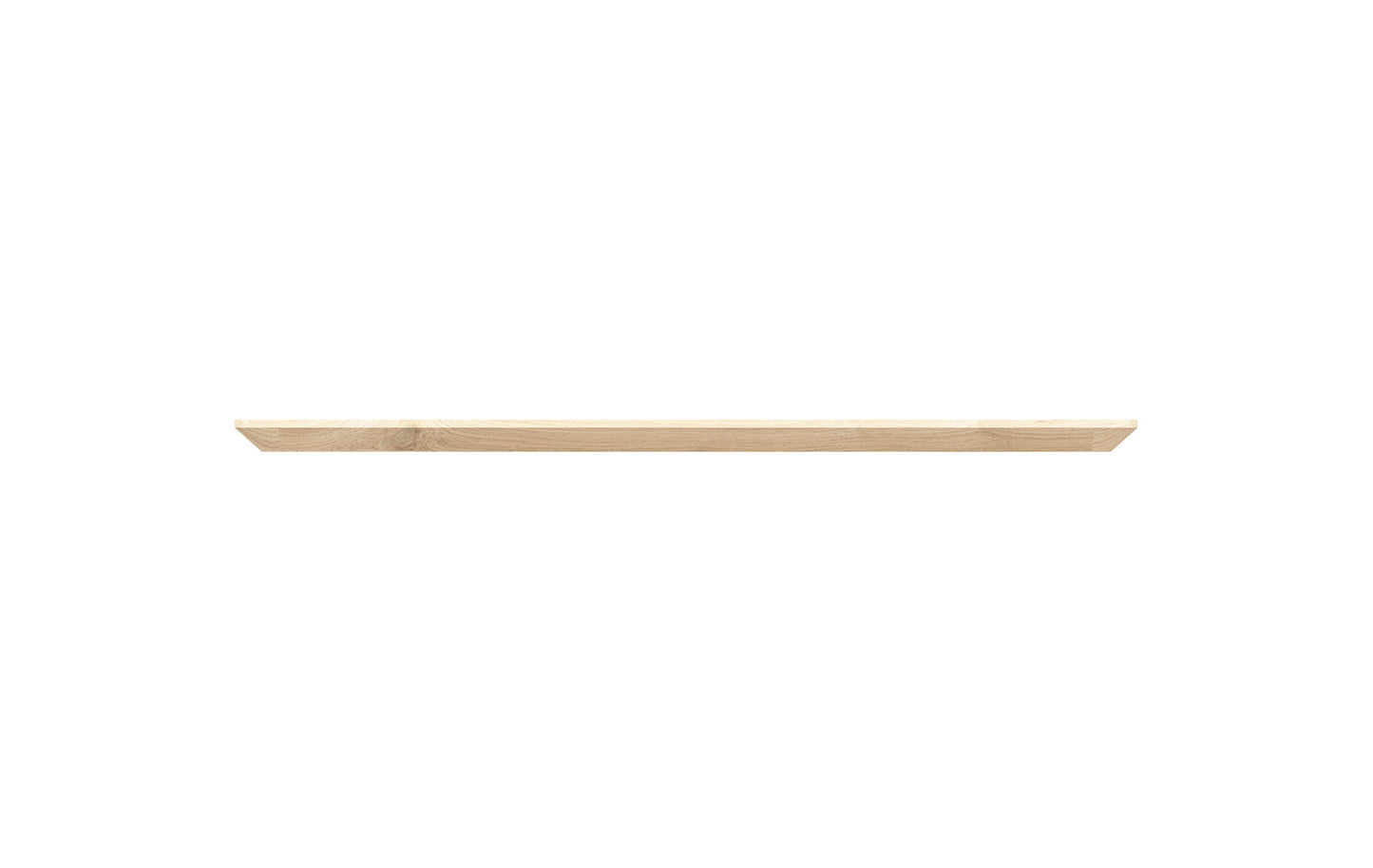 Wandplank eikenhout verjongd met ronde hoeken