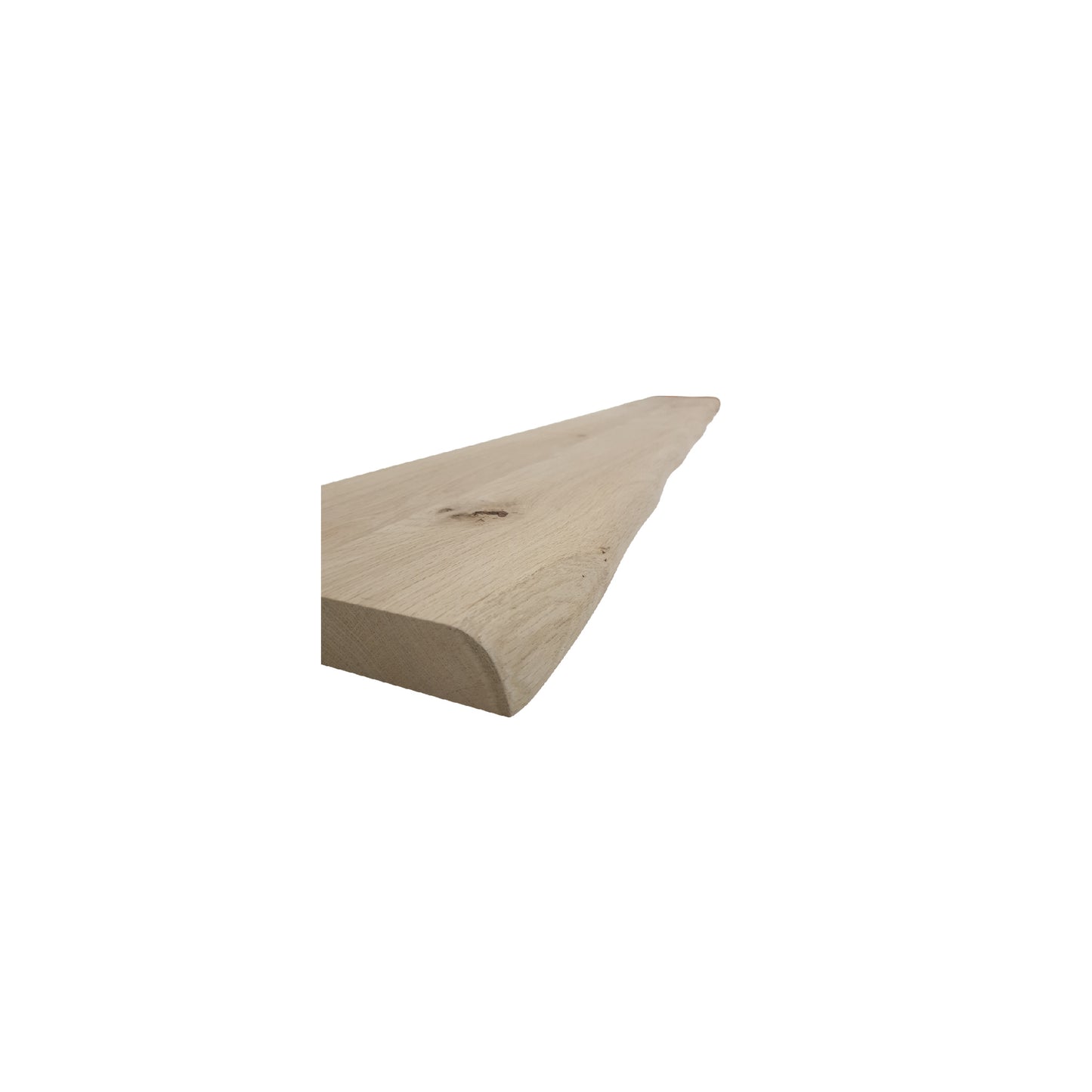 Wandplank eikenhout met boomstamrand