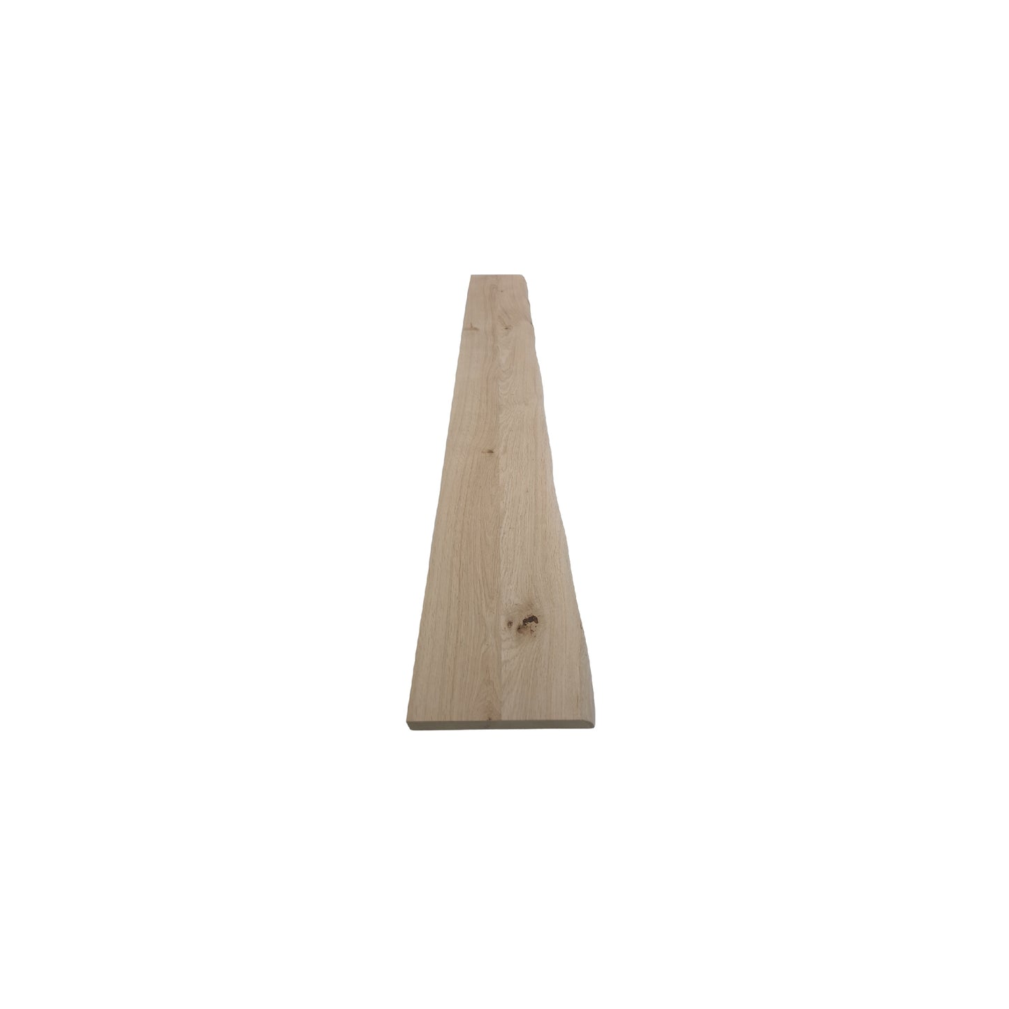 Wandplank eikenhout met boomstamrand