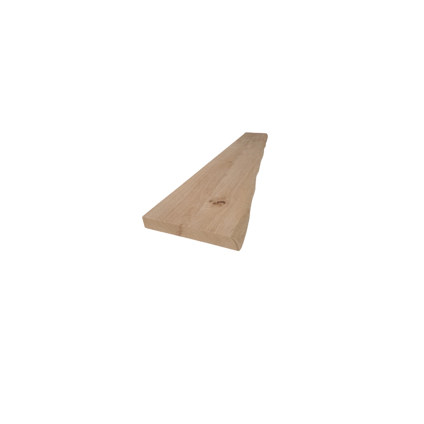 Wandplank eikenhout met boomstamrand