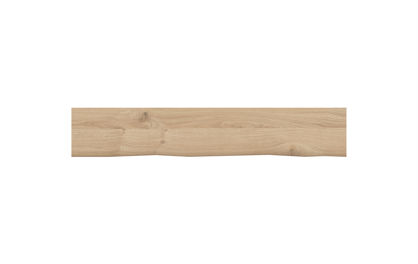 Wandplank eikenhout met boomstamrand